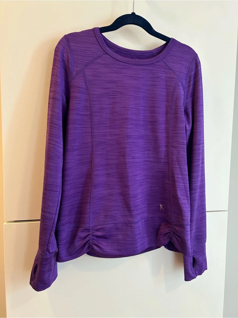 Danskin Now Purple Long Sleeve Active Dance Top - Size L/G (10/12)